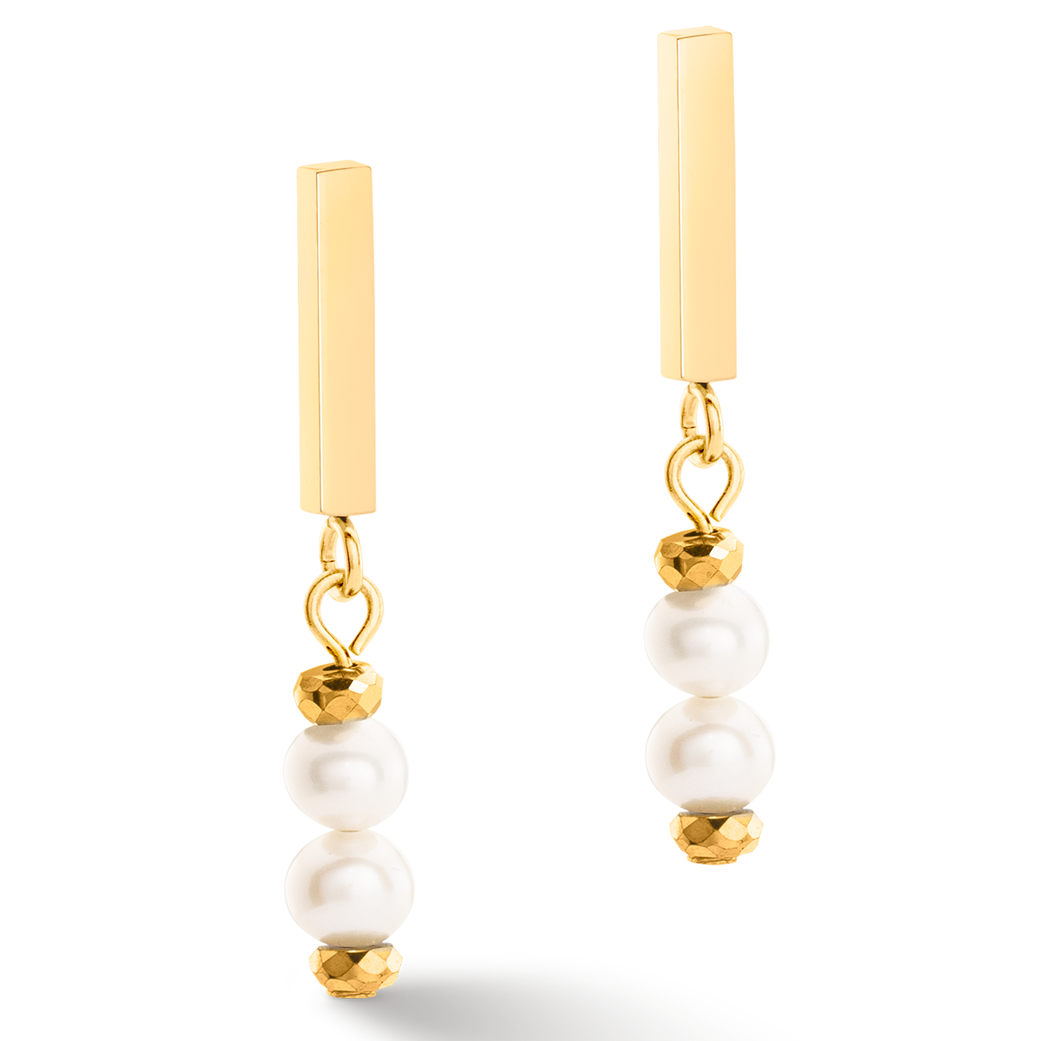 Boucles d'oreilles Shape Shifter Perles d'eau douce or