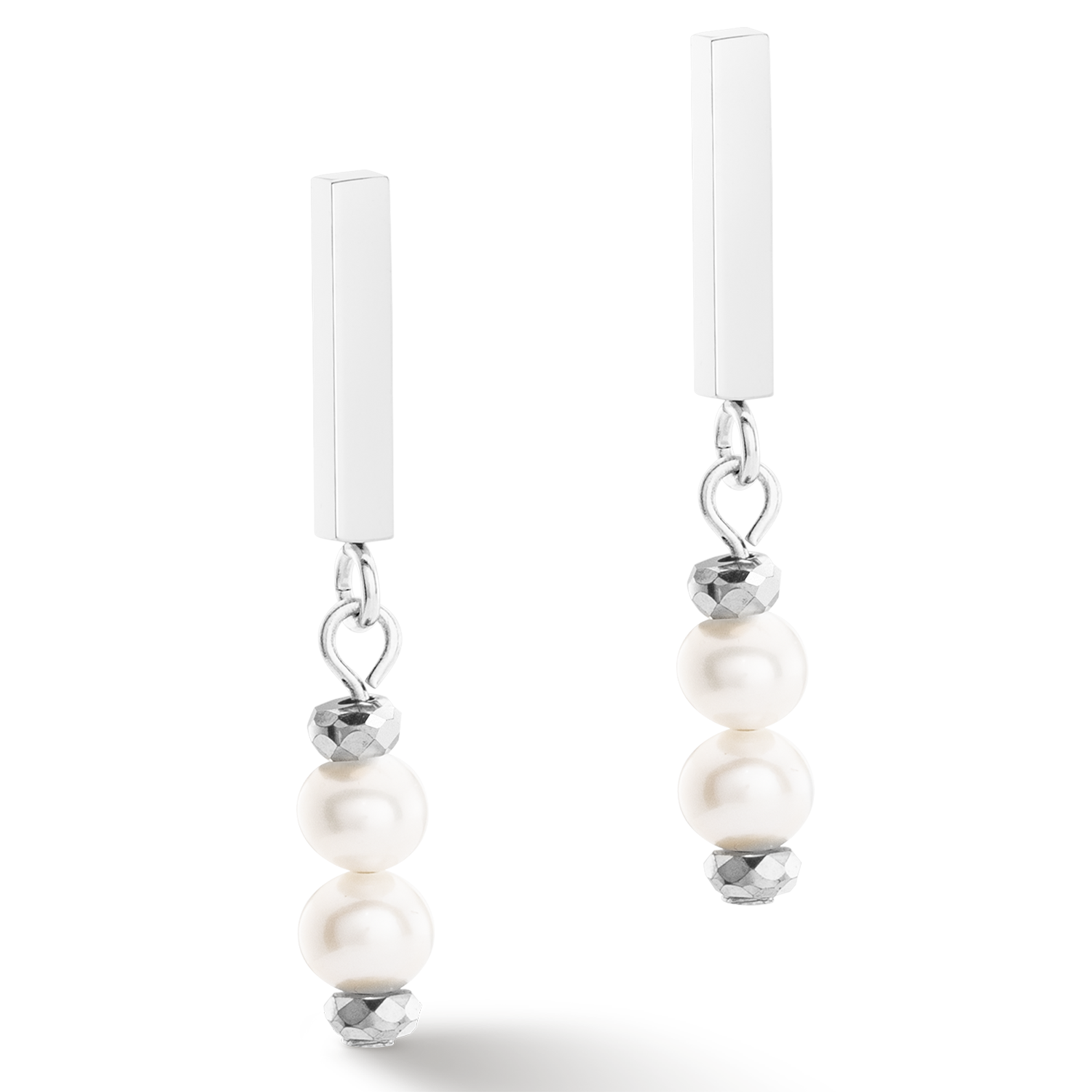 Boucles d'oreilles Shape Shifter Perles d'eau douce argente