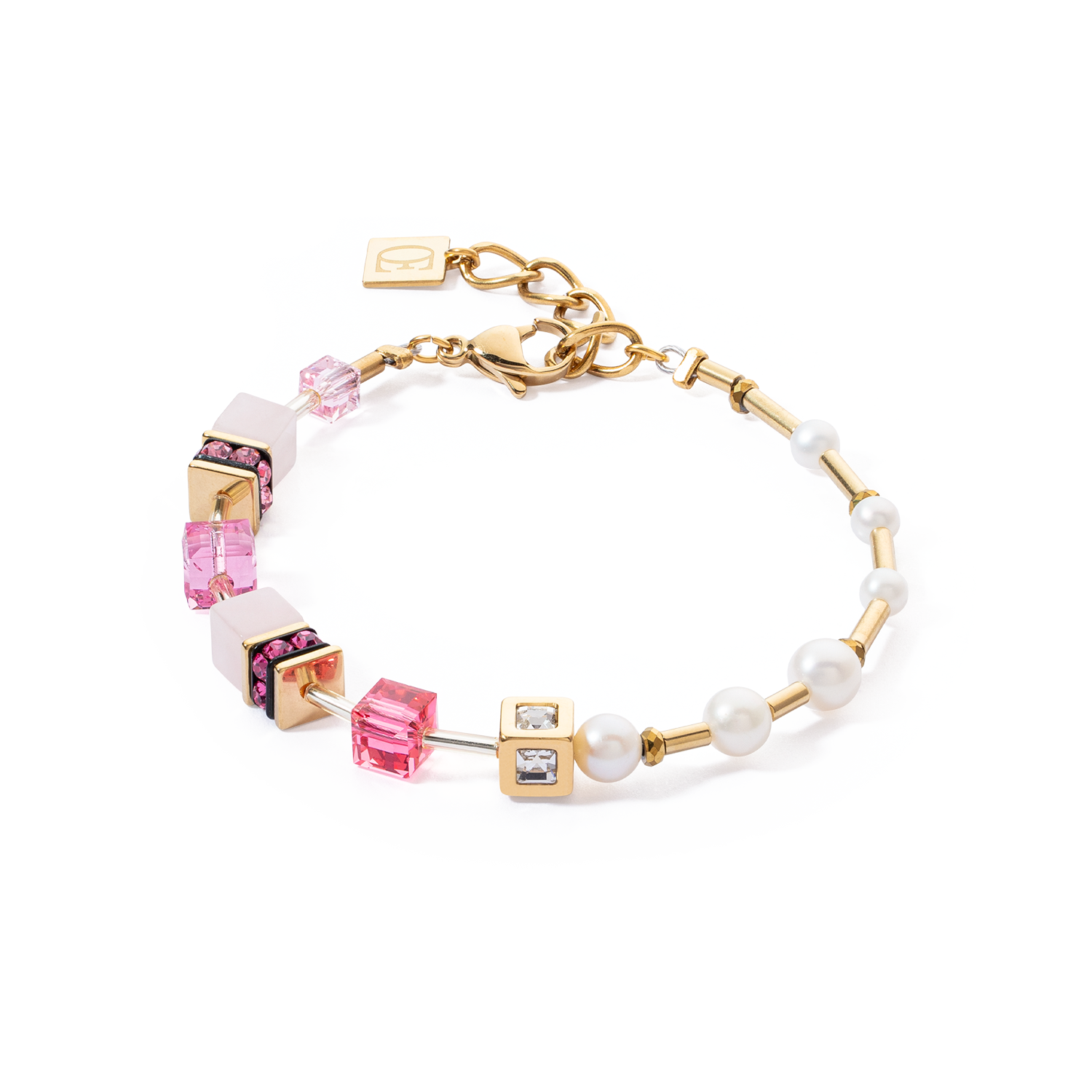 Bracelet GeoCUBE® Fusion Precious Pearl Mix or-rose vif