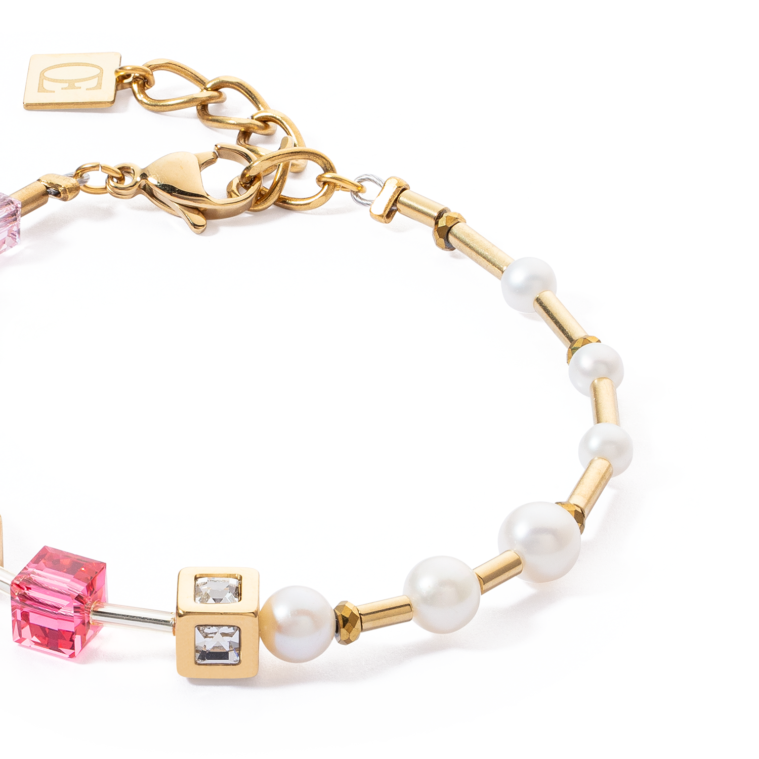 Bracelet GeoCUBE® Fusion Precious Pearl Mix or-rose vif