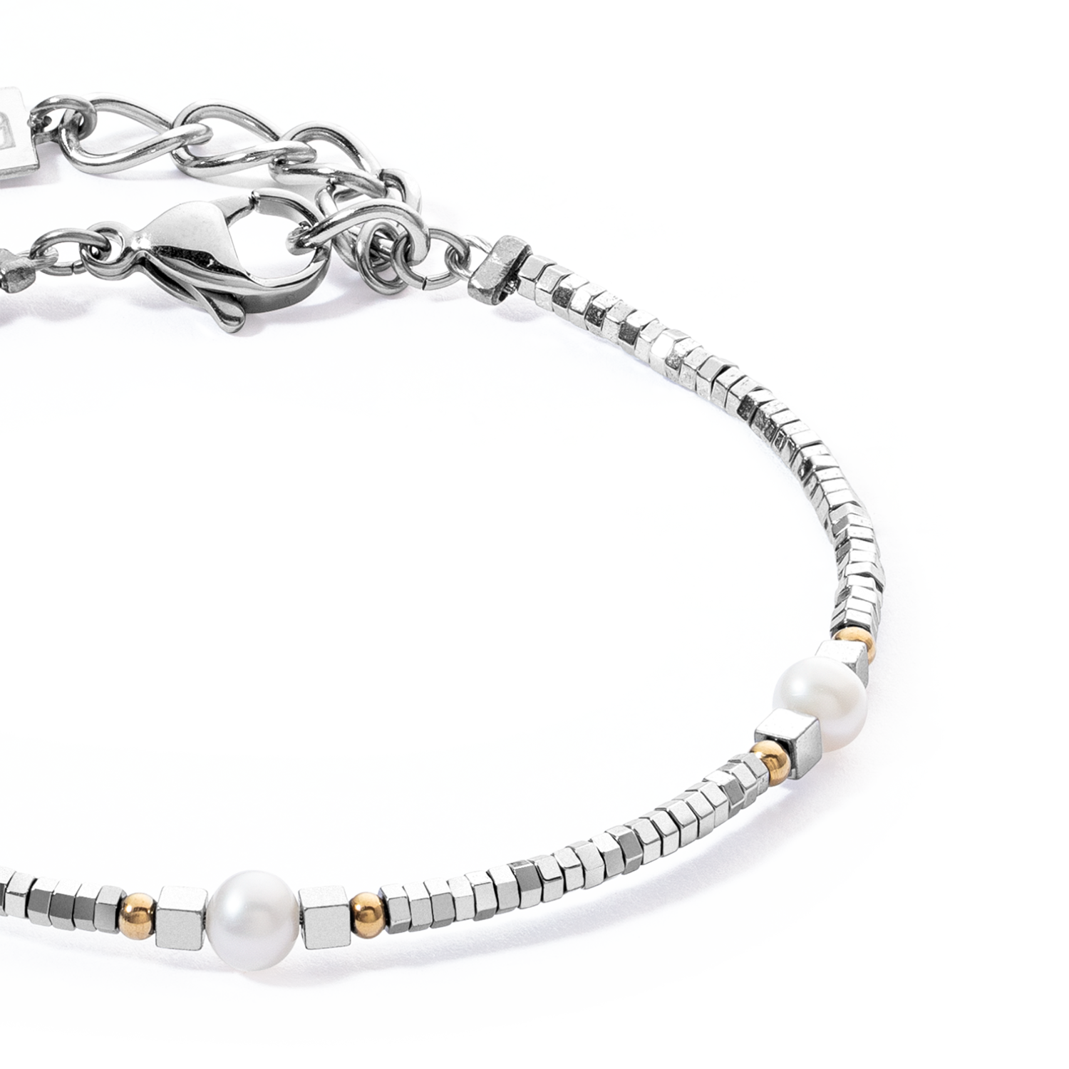 Bracelet Orbit perle d'eau douce argent