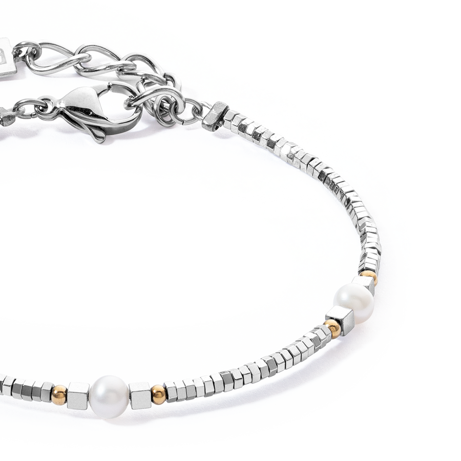 Bracelet Orbit perle d'eau douce argent