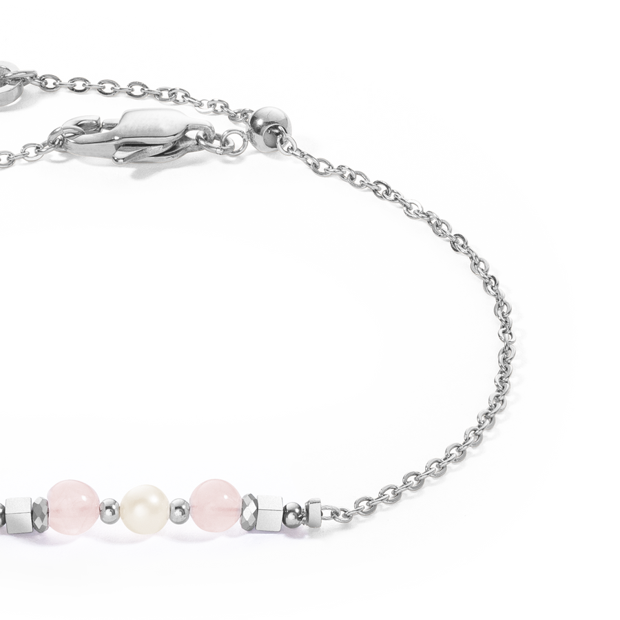 Bracelet Princess Pearls argent-rose