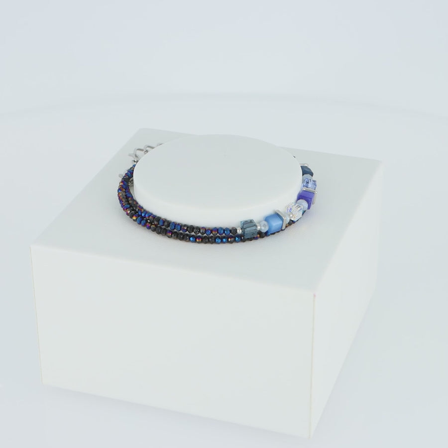 Joyful Colours Wrap bracelet argent bleu