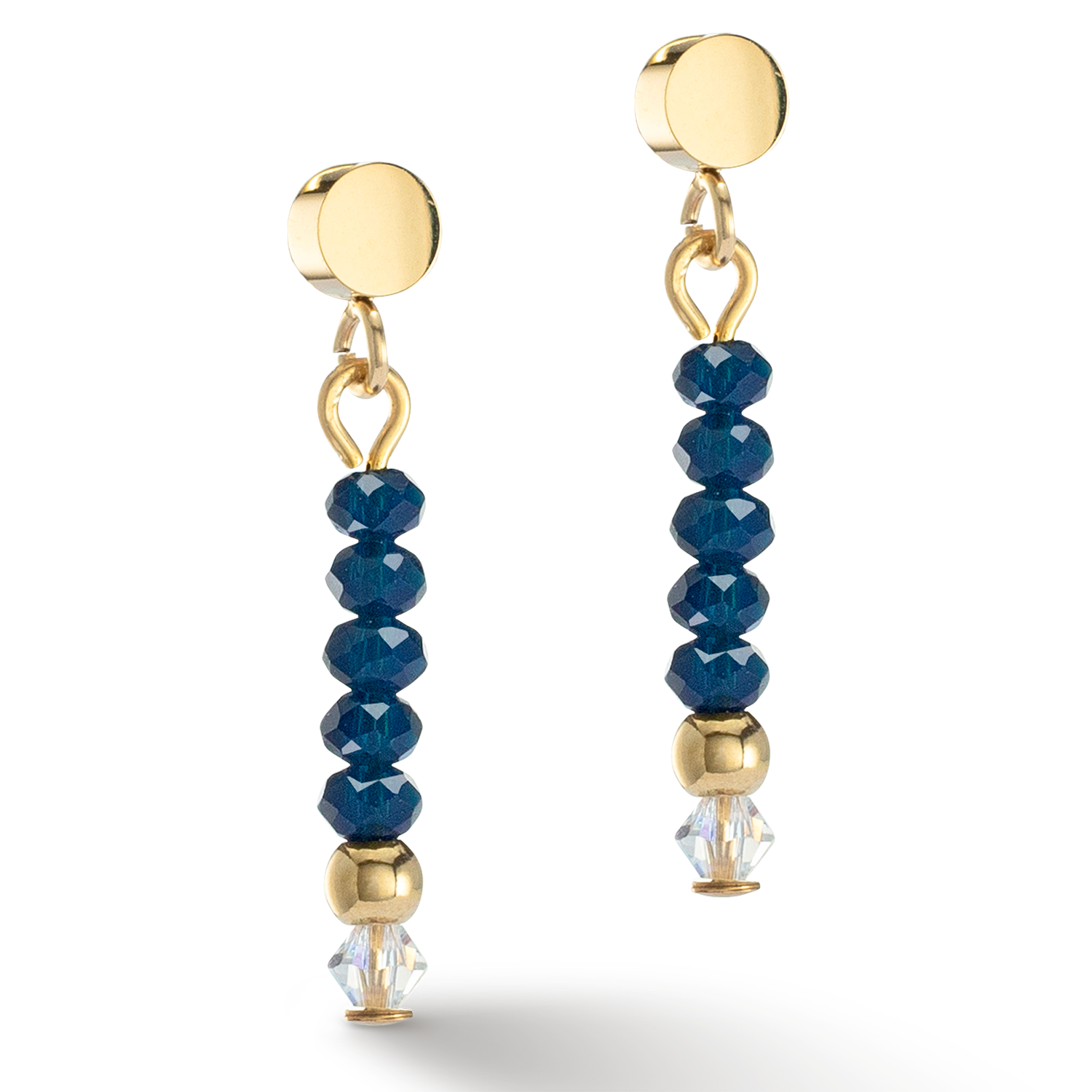 Boucles d'oreilles Little Twinkle or-bleu foncé