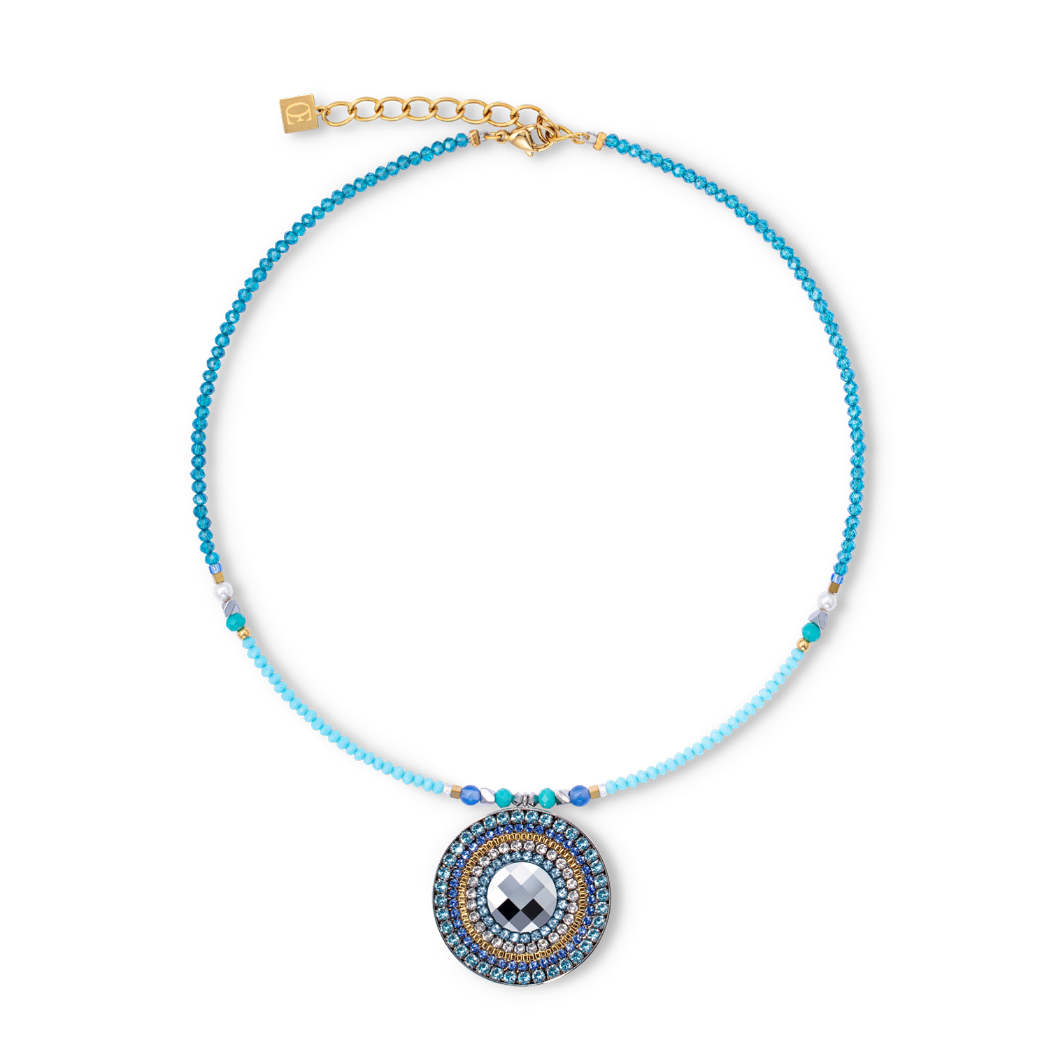 Collier Amulette Ocean Vibes turquoise or