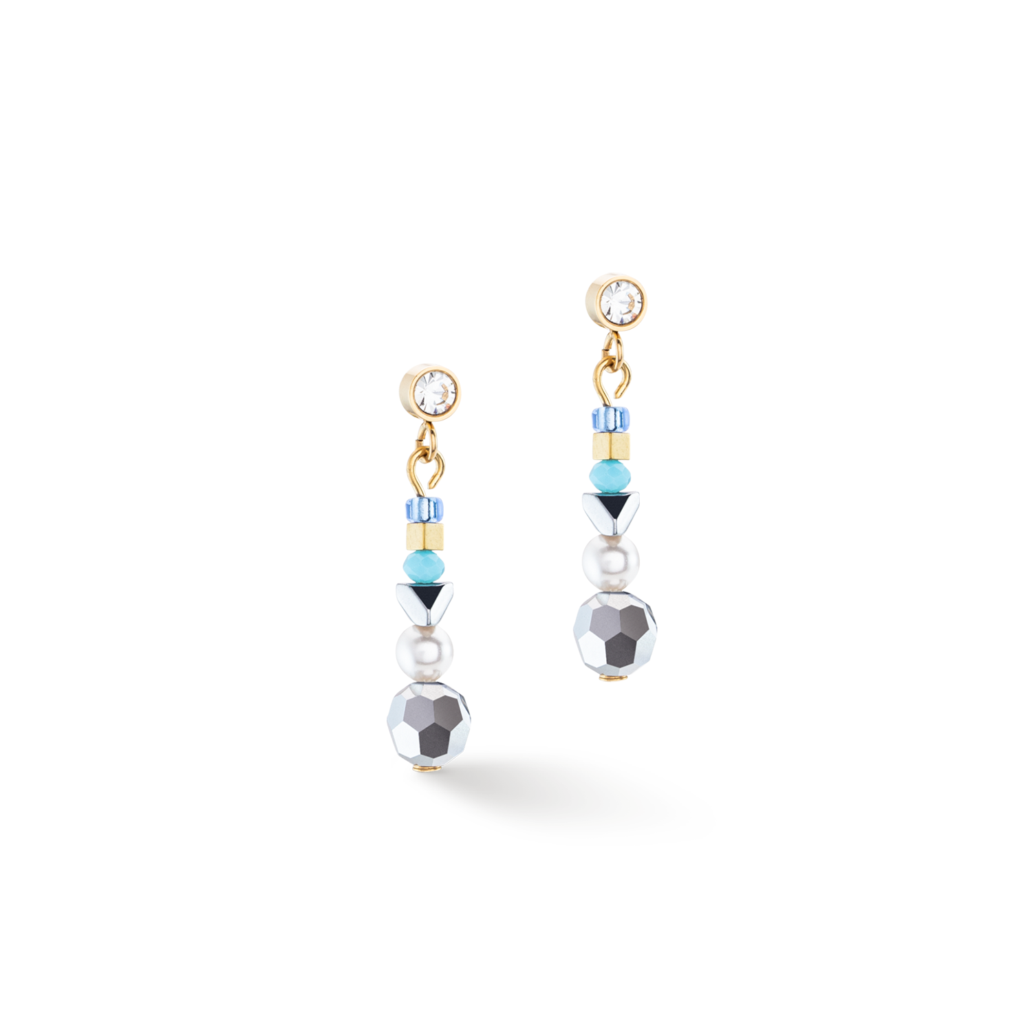 Boucles d'oreilles Ocean Vibes turquoise or
