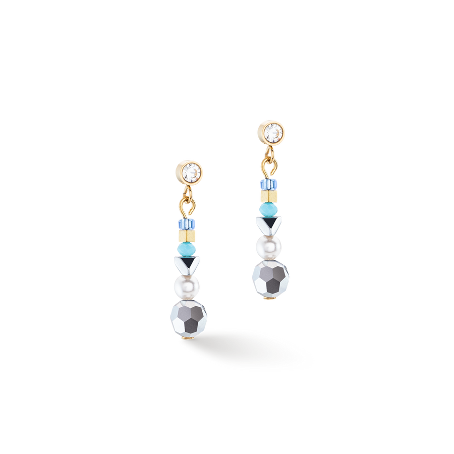 Boucles d'oreilles Ocean Vibes turquoise or