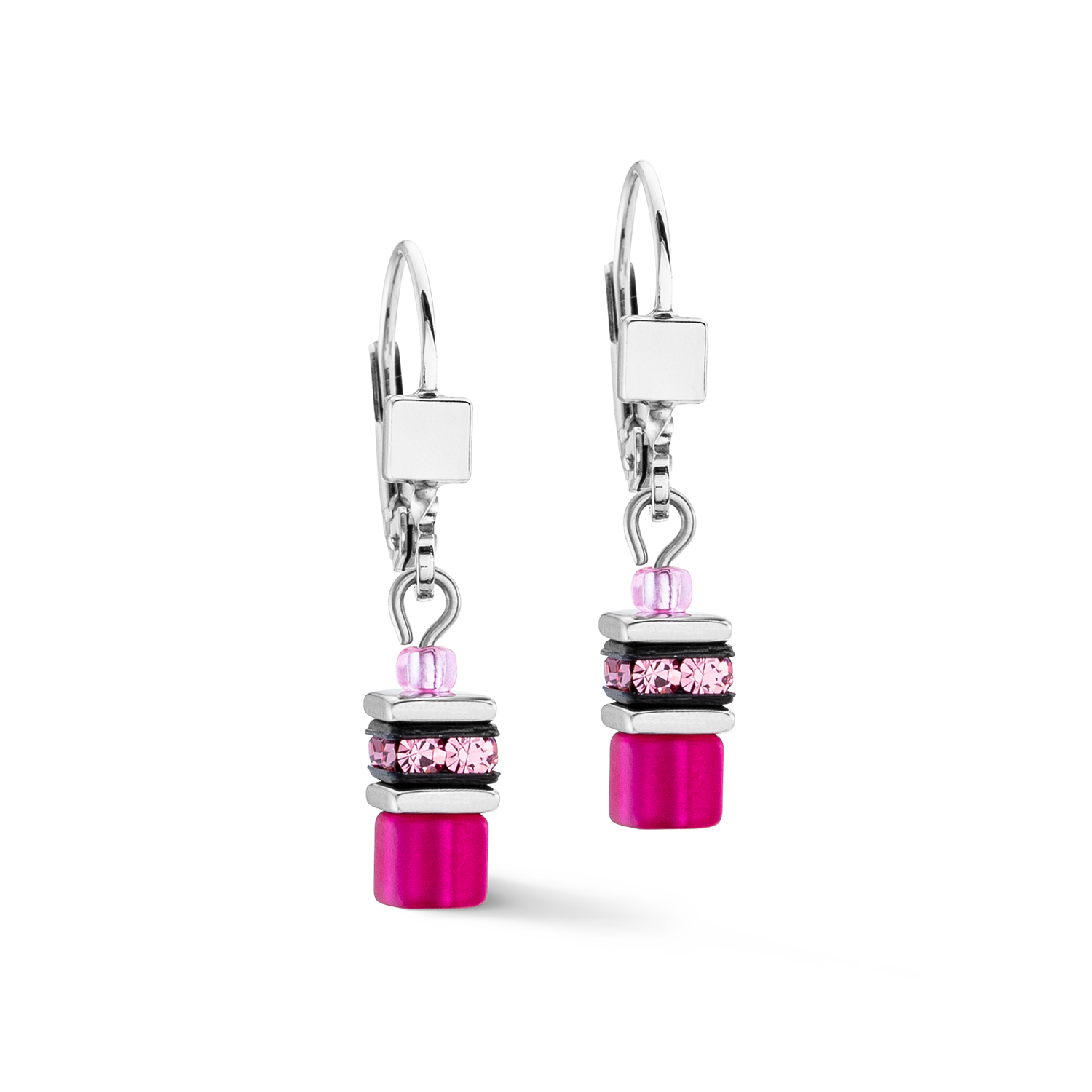 Boucles d'oreilles GeoCUBE® Iconic Lite Magenta