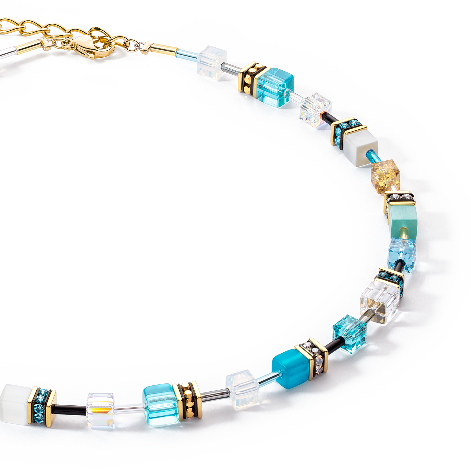 Collier GeoCUBE® Iconic or turquoise