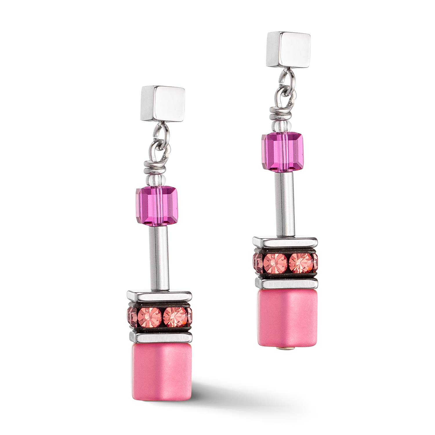 Boucles d'oreilles GeoCUBE® Iconic Viva Magenta