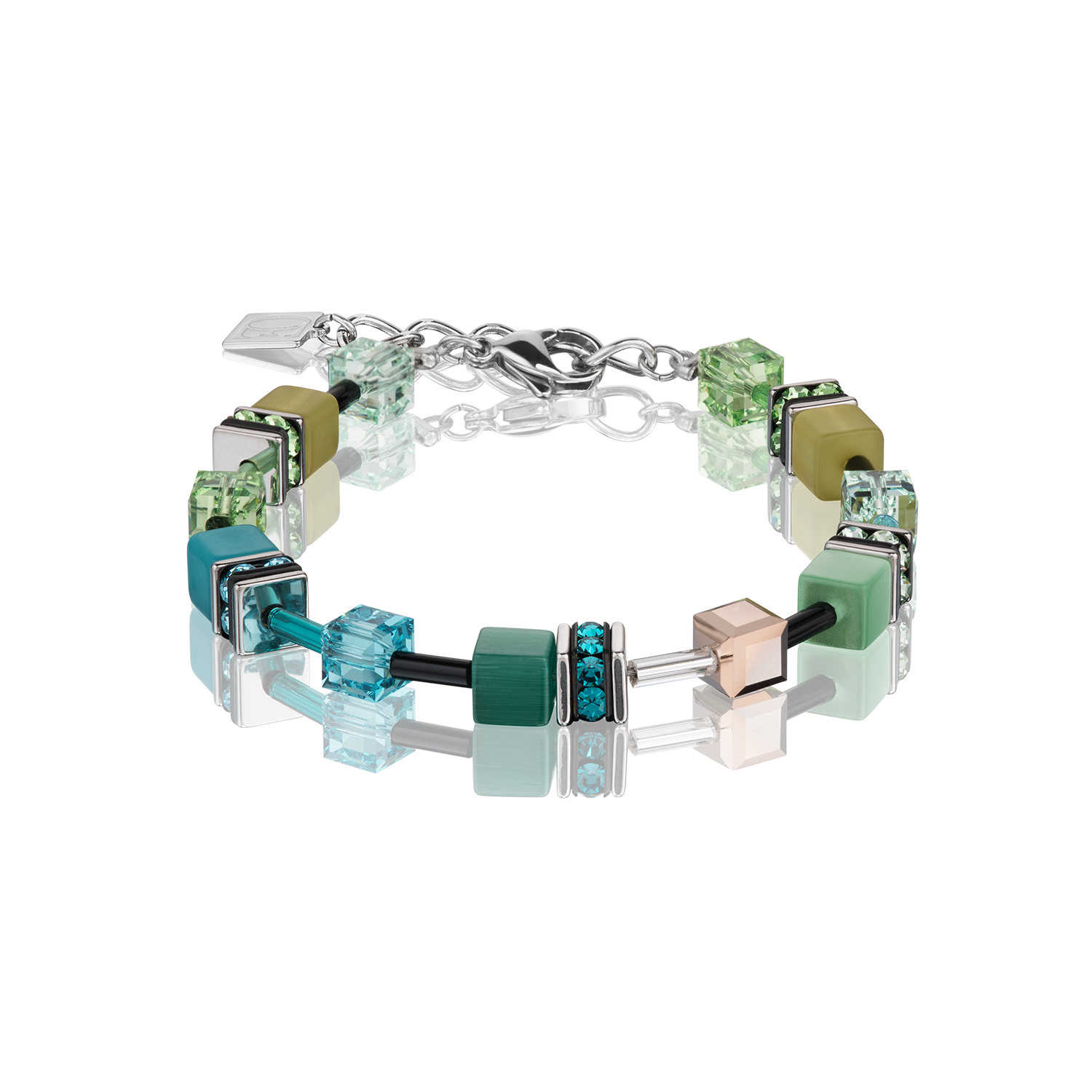 Bracelet GeoCUBE® multicolore vert-pétrol