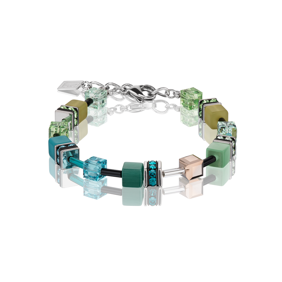 Bracelet GeoCUBE® multicolore vert-pétrol