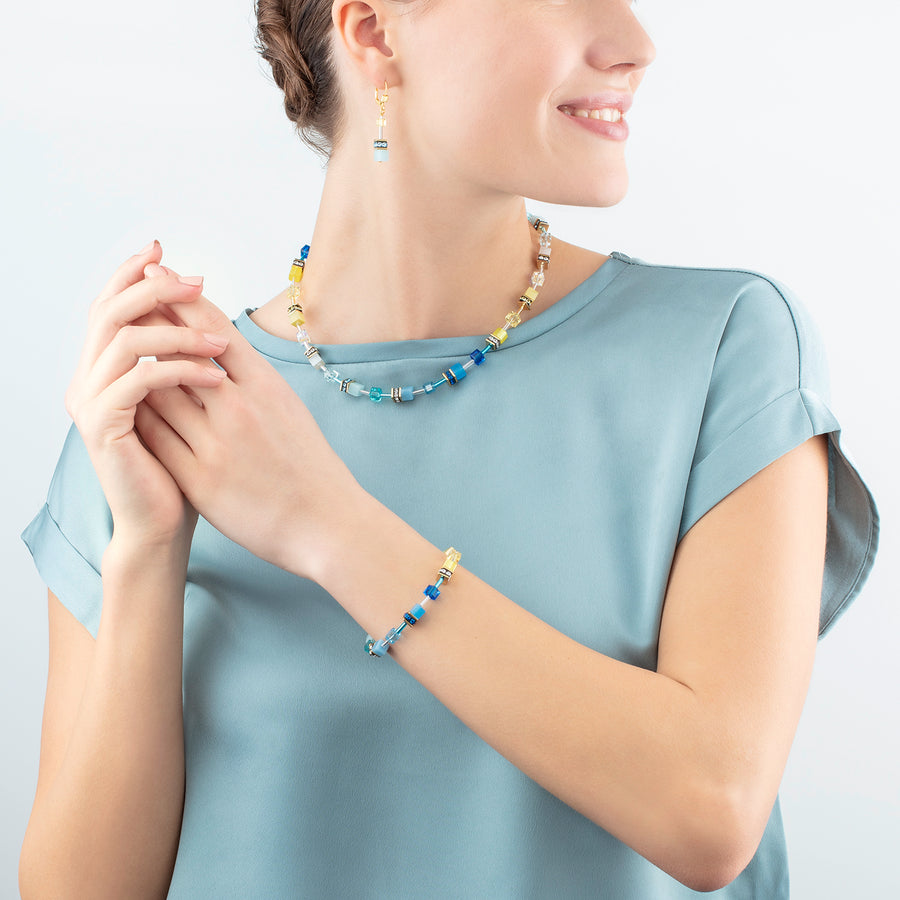 Bracelet GeoCUBE® Iconic turquoise-jaune