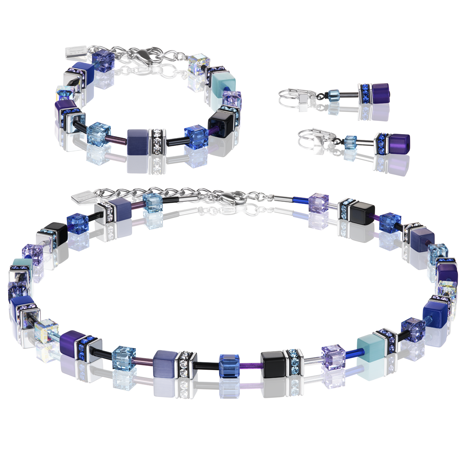 Bracelet GeoCUBE® bleu-mauve