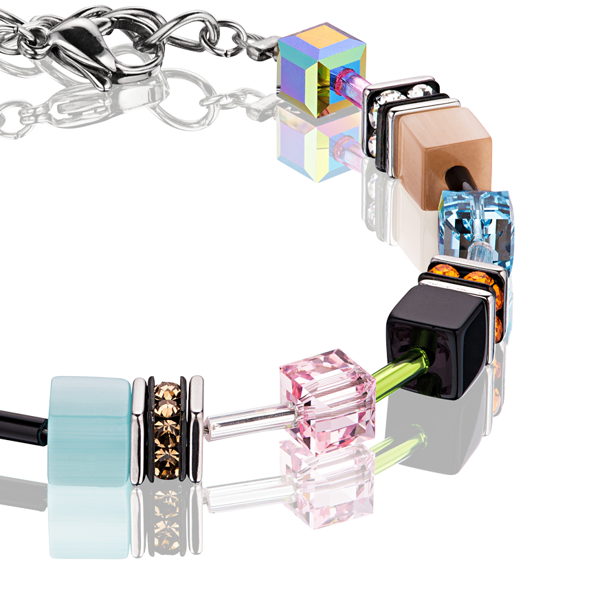 GeoCUBE® Bracelet multicolor spring pastel