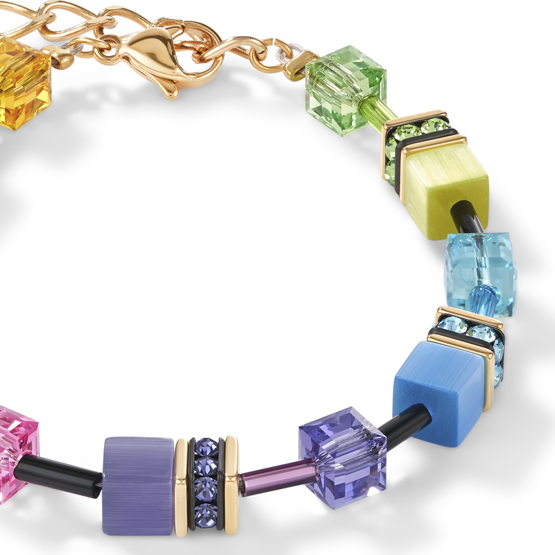 Bracelet GeoCUBE® multicolore rainbow gold