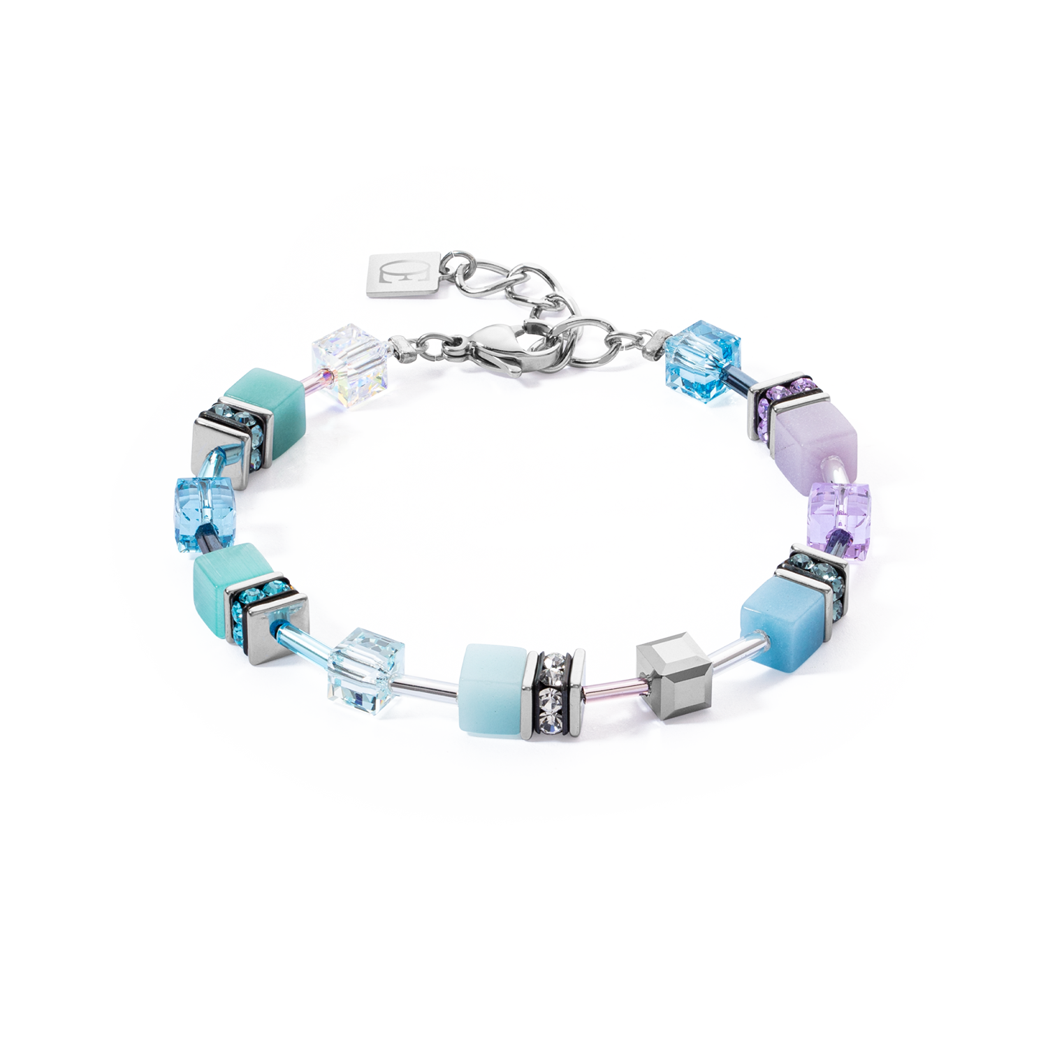 Bracelet GeoCUBE® Iconic aqua-lilas
