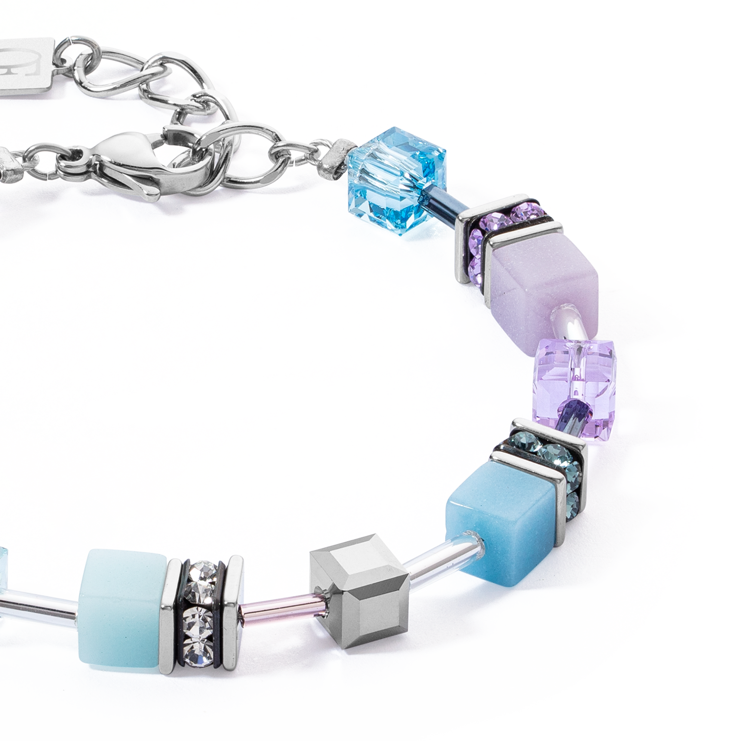 Bracelet GeoCUBE® Iconic aqua-lilas