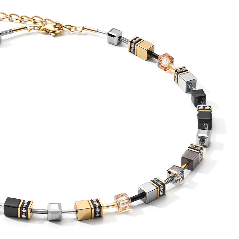 Collier GEOCUBE® gris-or