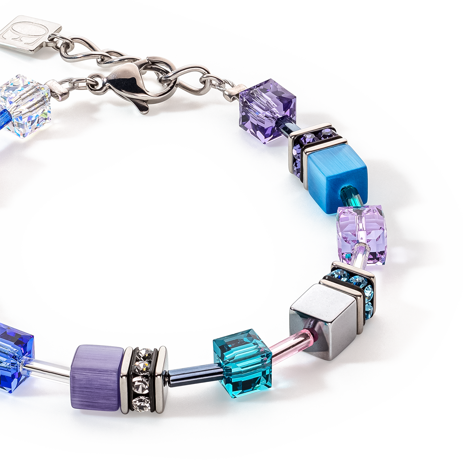 Bracelet GeoCUBE® Iconic turquoise-mauve