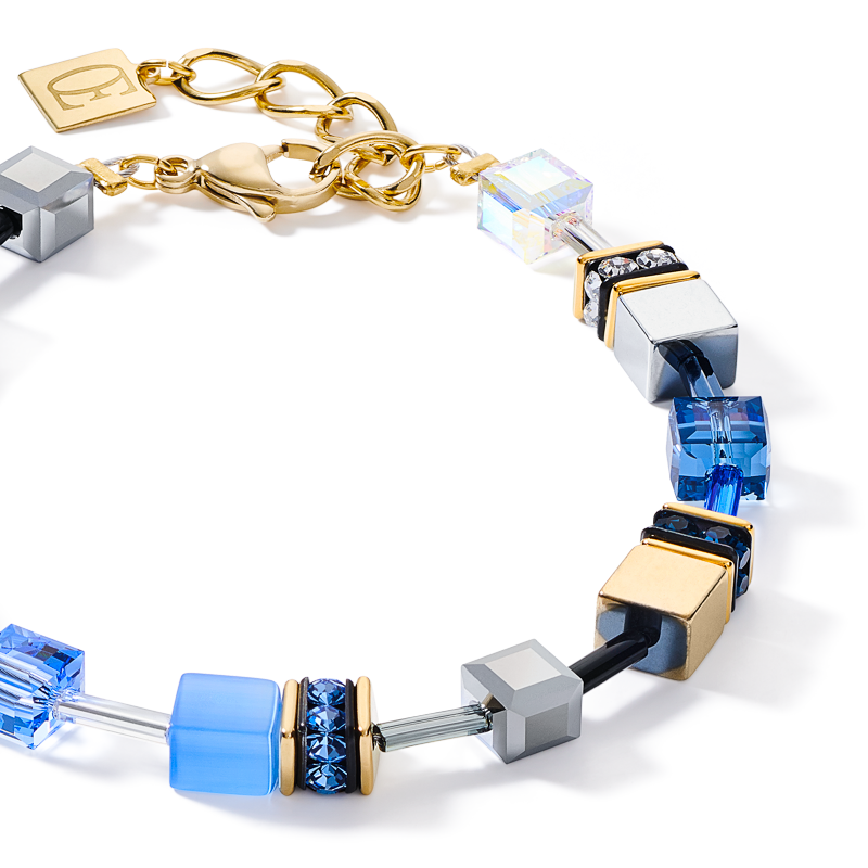 Bracelet GeoCUBE® bleu-or