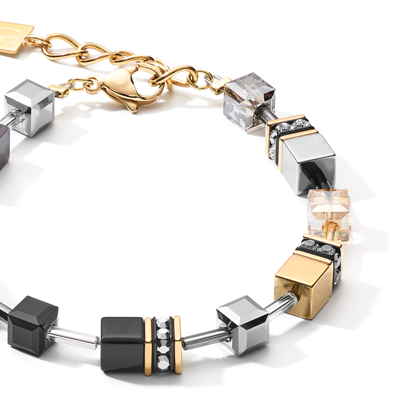 Bracelet GEOCUBE® gris-or