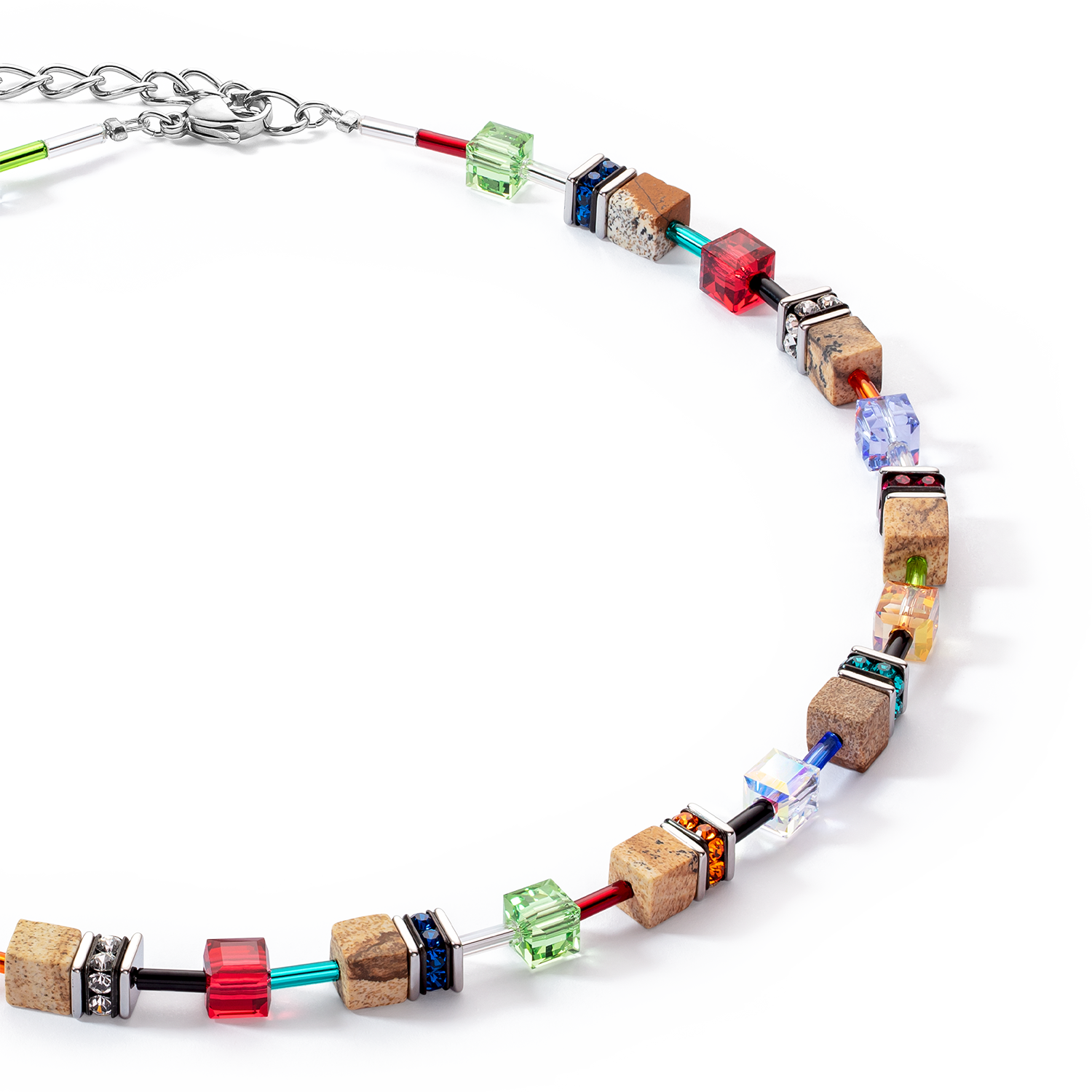 Collier GeoCUBE® Iconic Nature multicolore marron