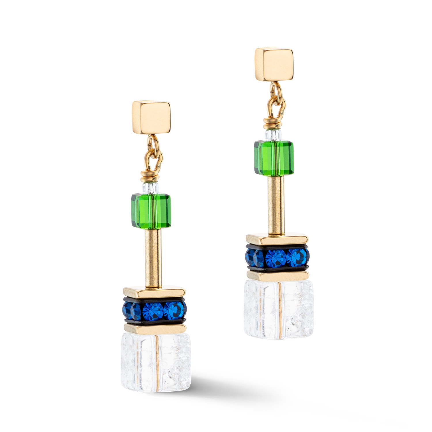 Boucles d’oreilles GeoCUBE® Iconic Nature multicolore or