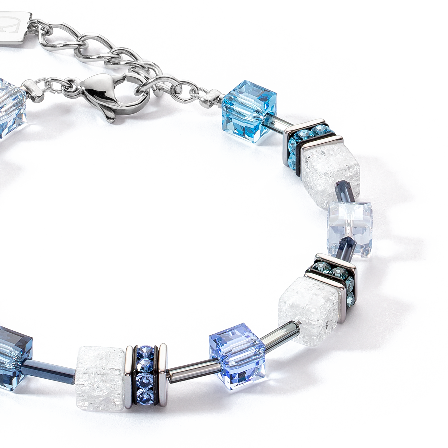 Bracelet GeoCUBE® Iconic Nature bleu blanc