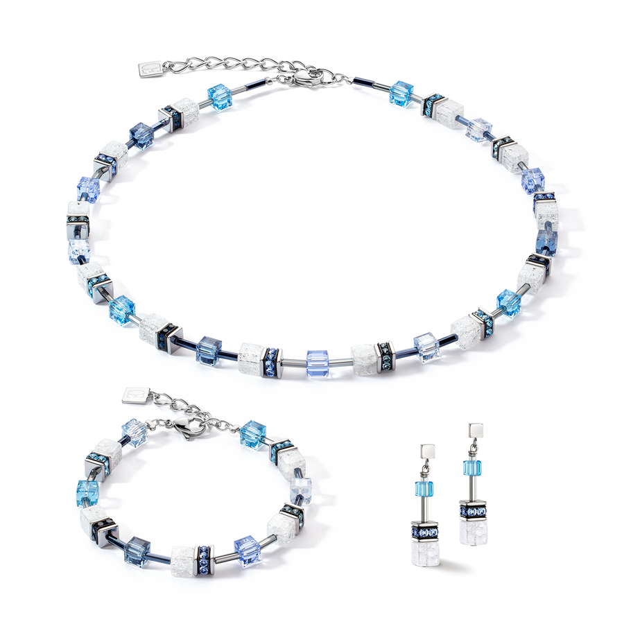 Bracelet GeoCUBE® Iconic Nature bleu blanc