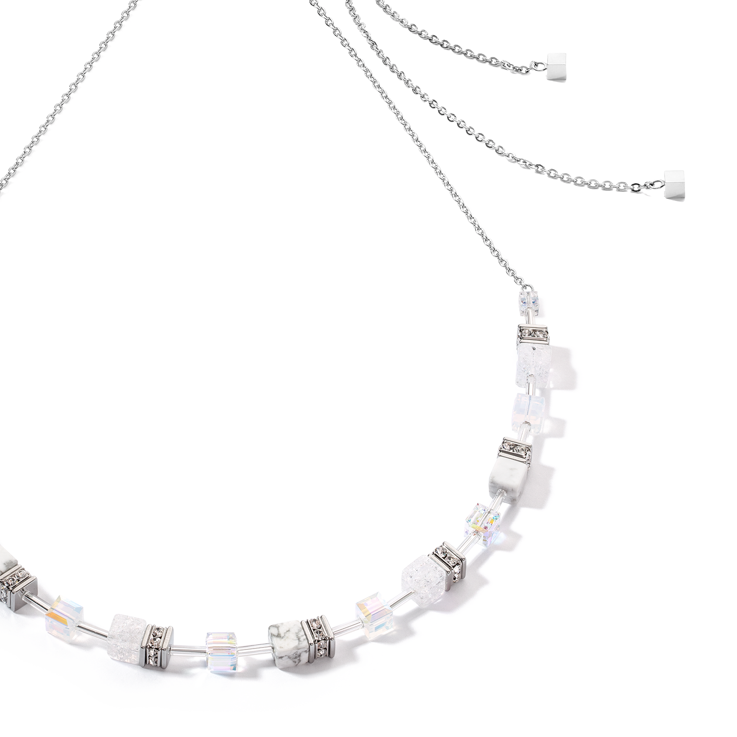 Collier GeoCUBE® Iconic Nature Chain blanc