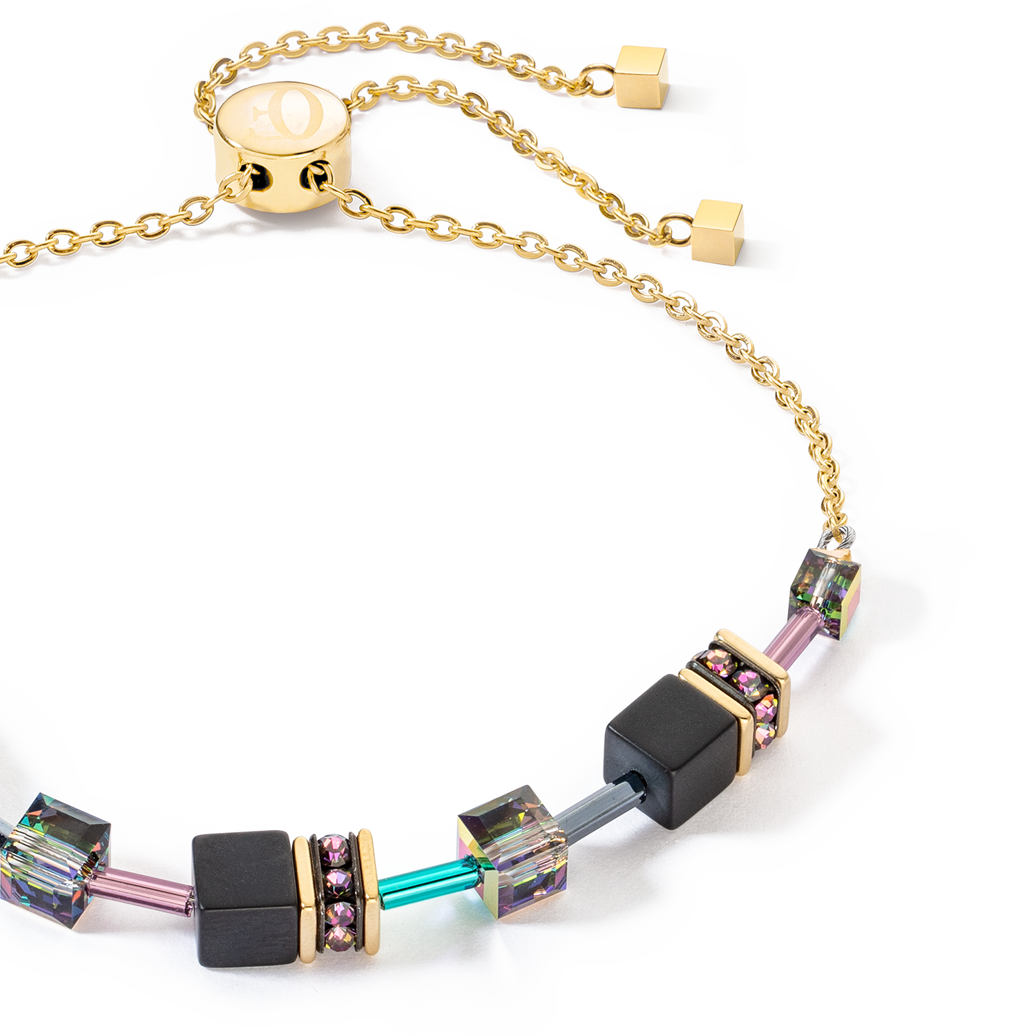 Bracelet GeoCUBE® Iconic Nature Chain noir multicolore