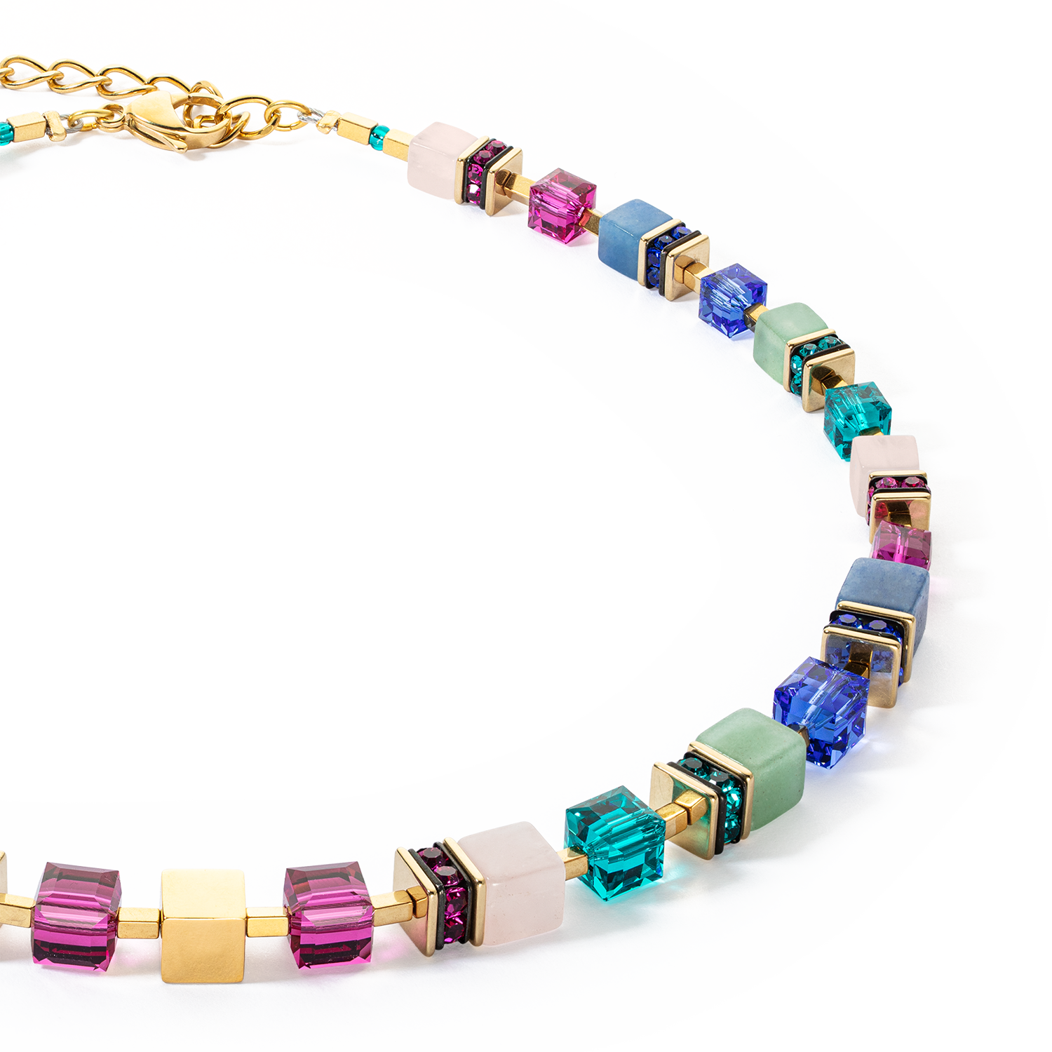 Collier GeoCUBE® Precious Statement or-multicolore