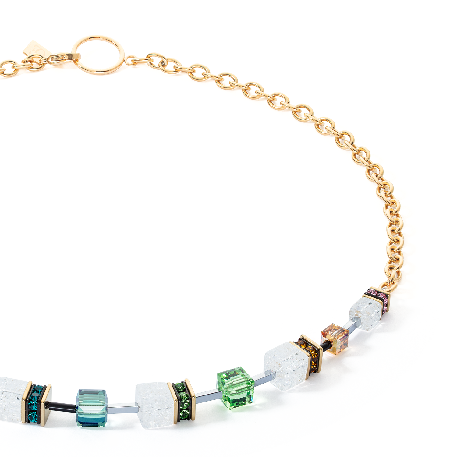 Collier GeoCUBE® Iconic Precious Chain or-multicolore