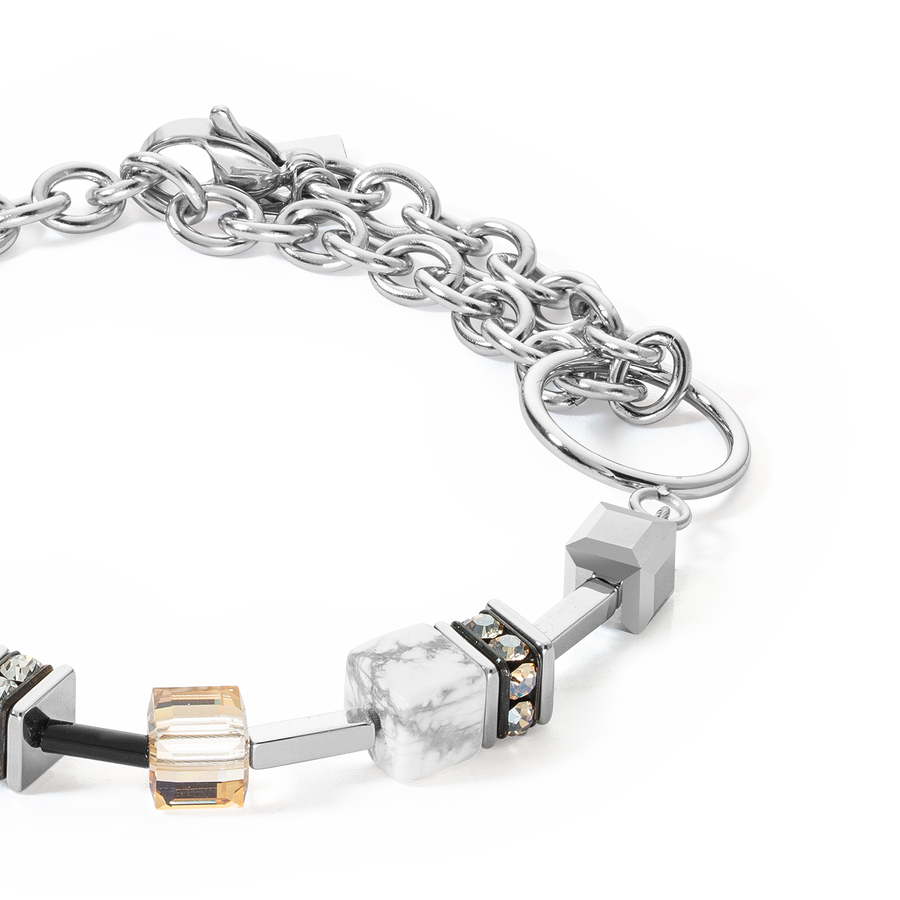 Bracelet GeoCUBE® Iconic Precious Chain gris-beige