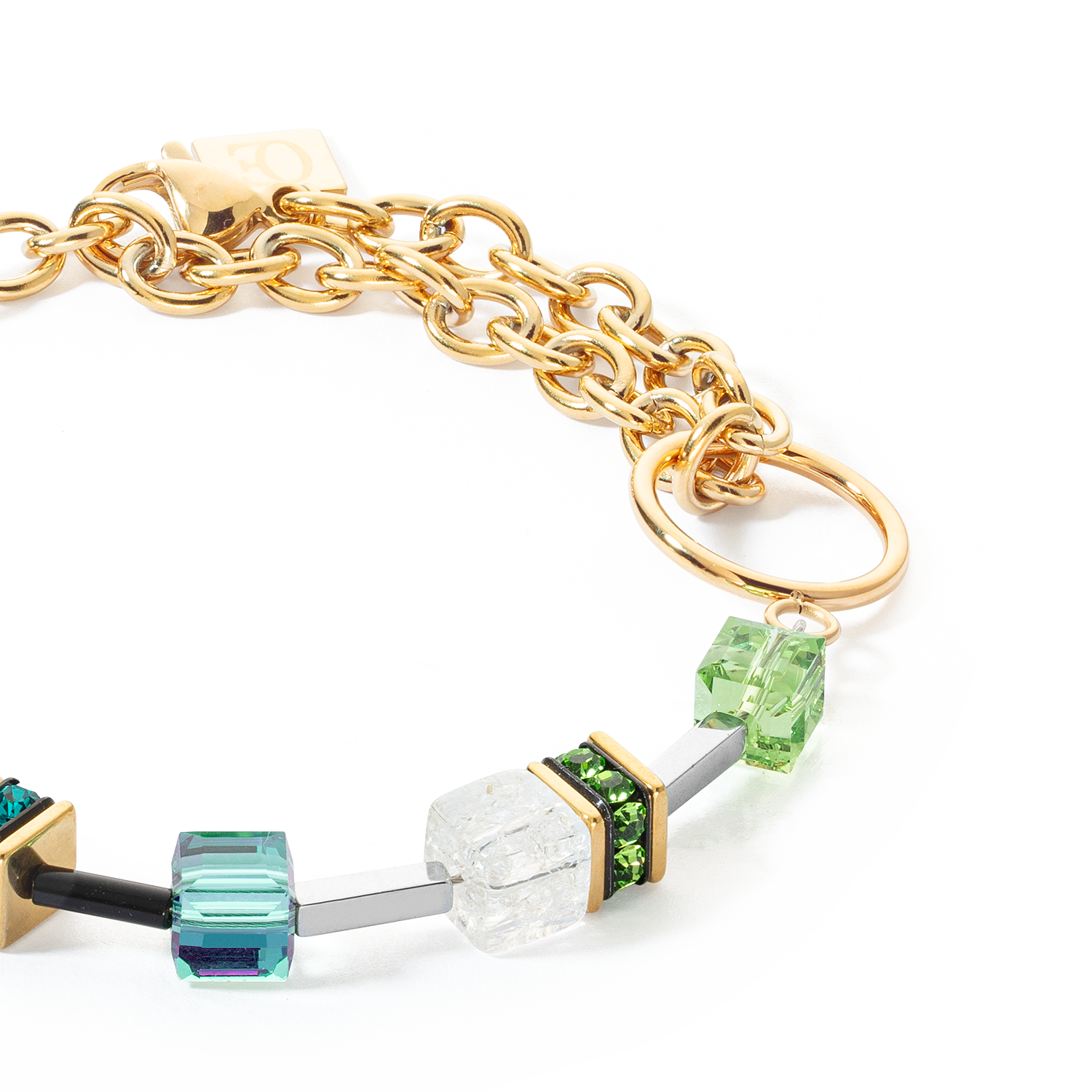 Bracelet GeoCUBE® Iconic Precious Chain or-multicolore