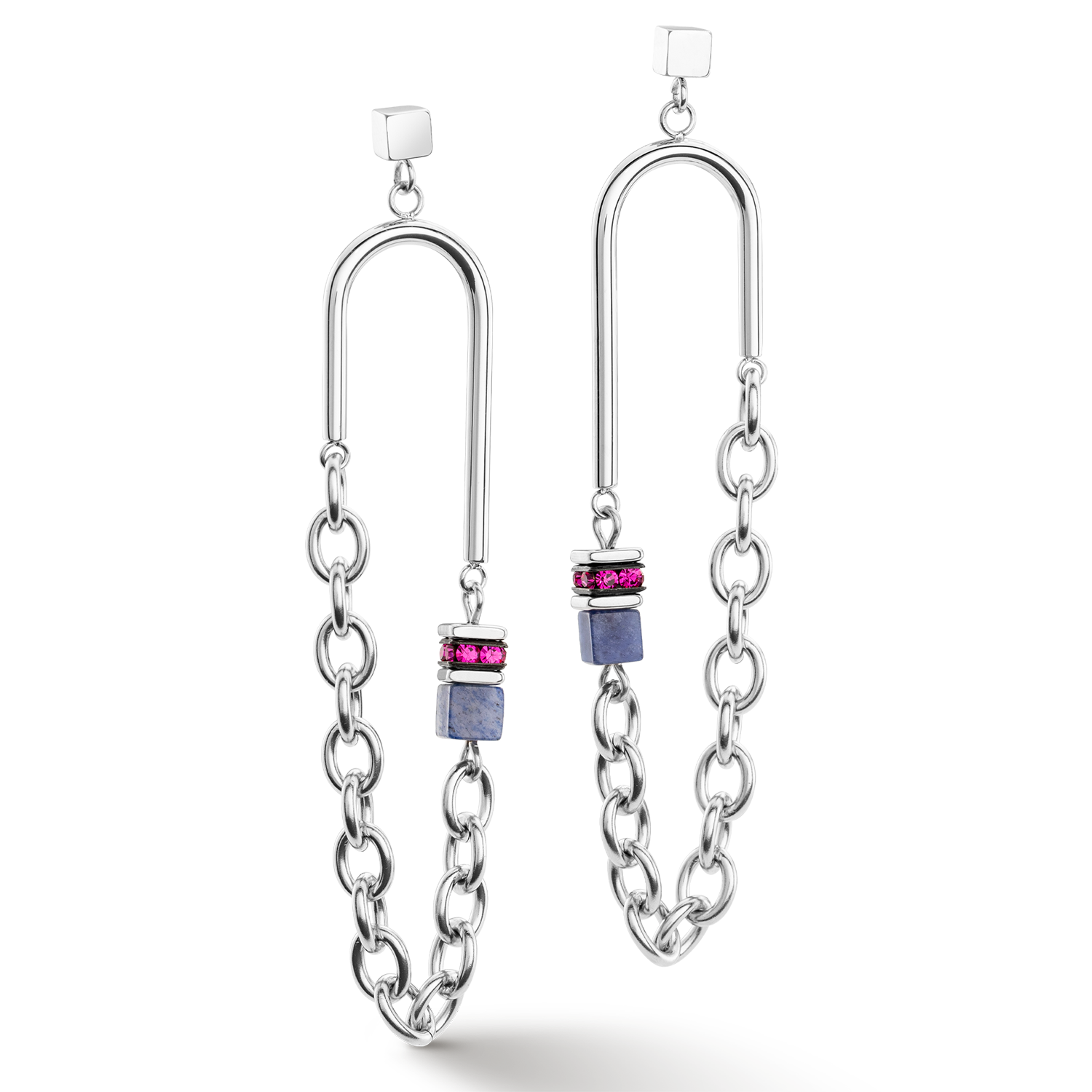 Boucles d'oreilles GeoCUBE® Iconic Boho argent-multicolore