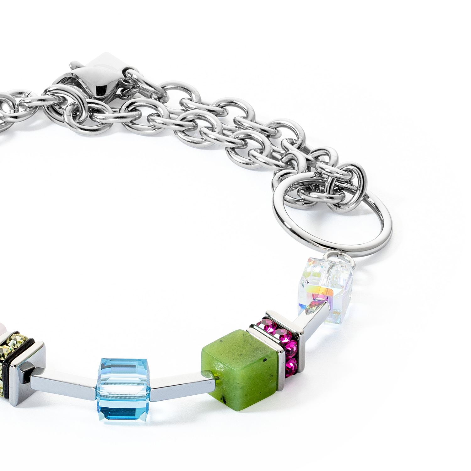 Bracelet GeoCUBE® Iconic Boho argent-multicolore