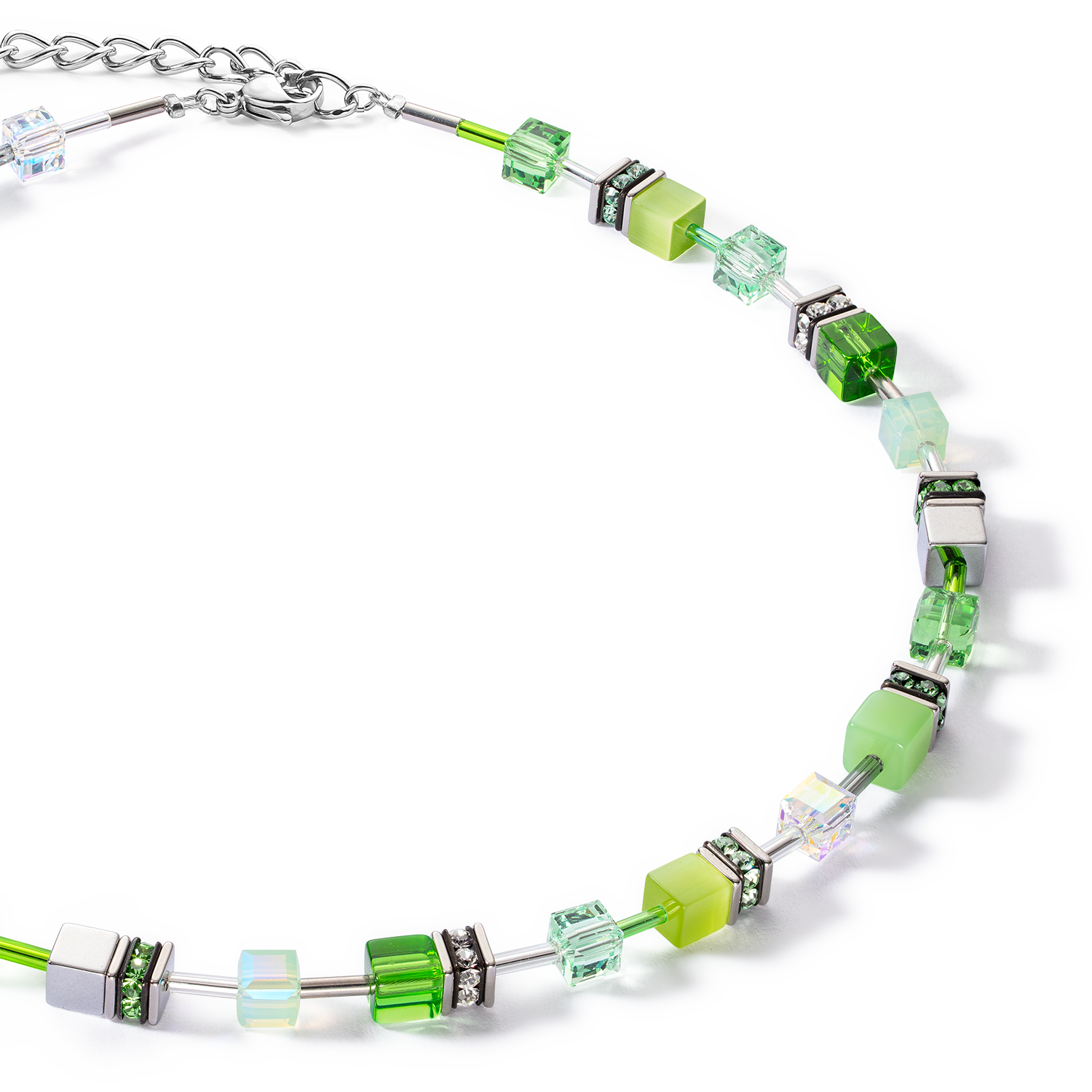 GeoCUBE® Iconic Joyful Colours Collier vert