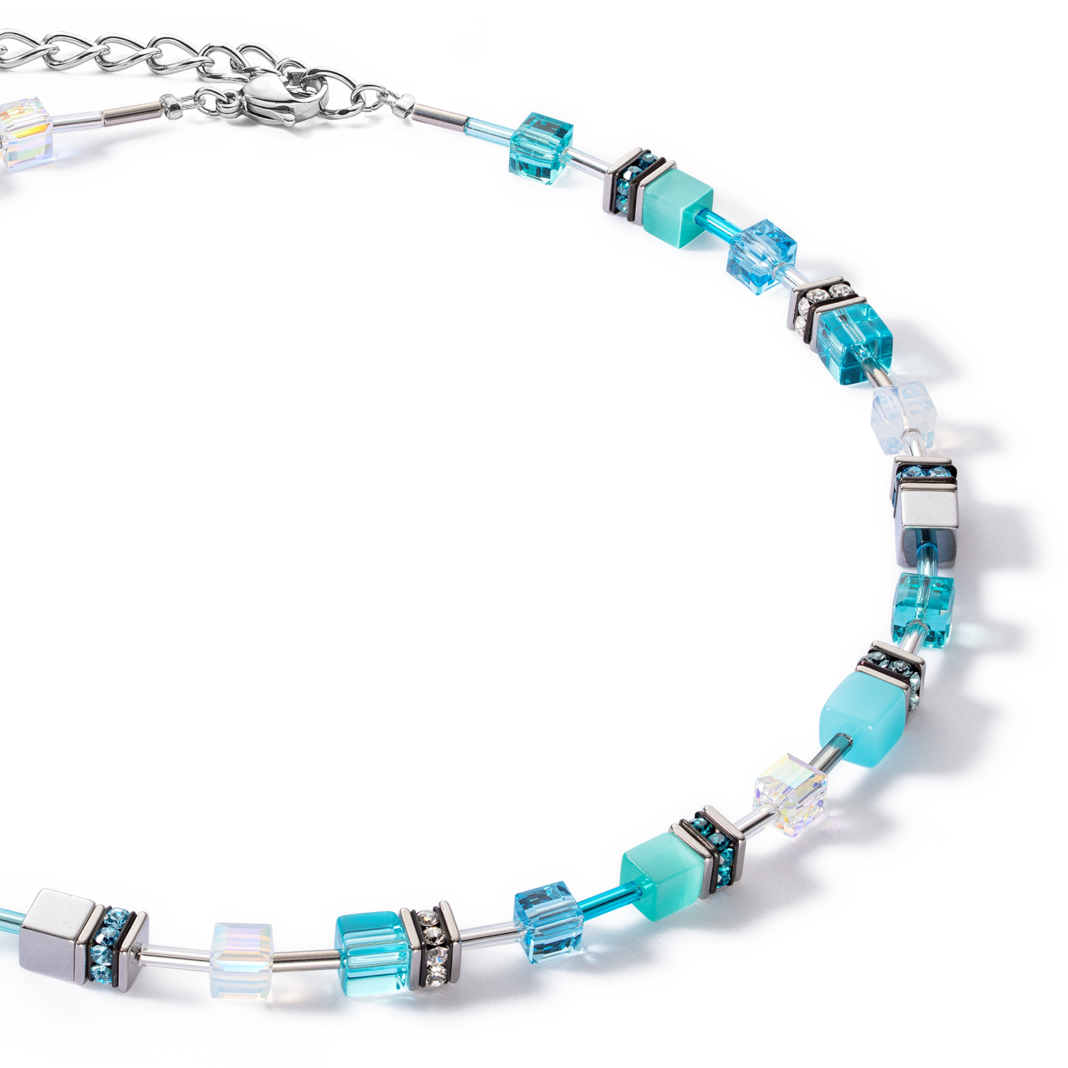 GeoCUBE® Iconic Joyful Colours Collier turquoise