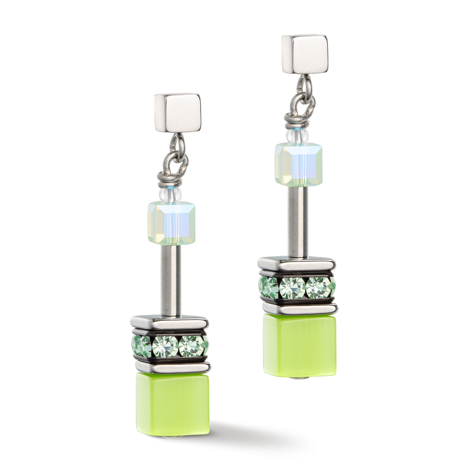 GeoCUBE® Iconic Joyful Colours Clous d’oreilles vert