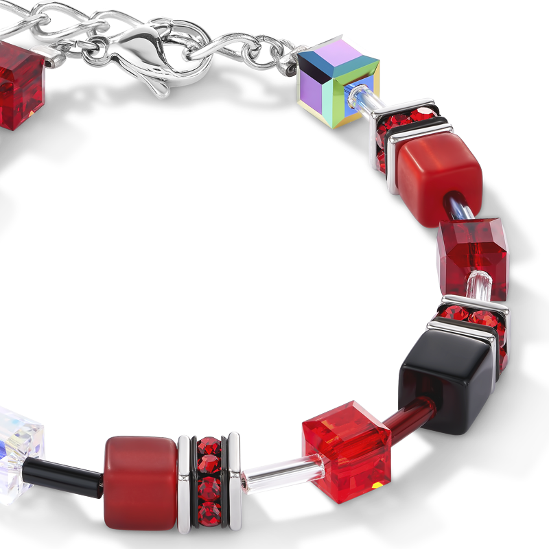 Bracelet GeoCUBE® rouge-hématite