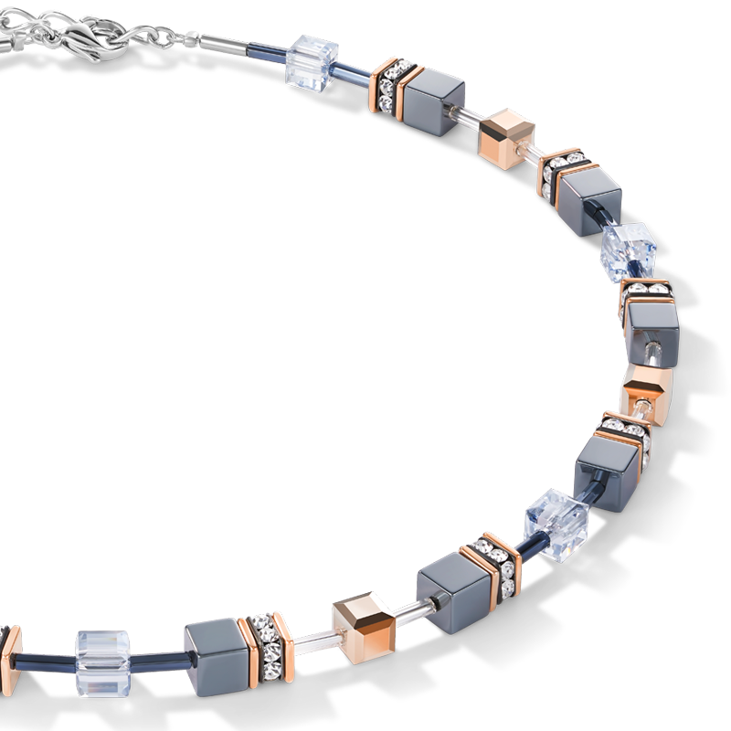 Collier GeoCUBE® bleu glacier