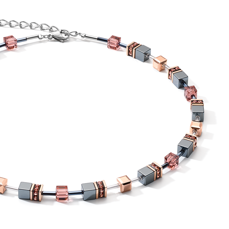 Collier GEOCUBE® vieux rose