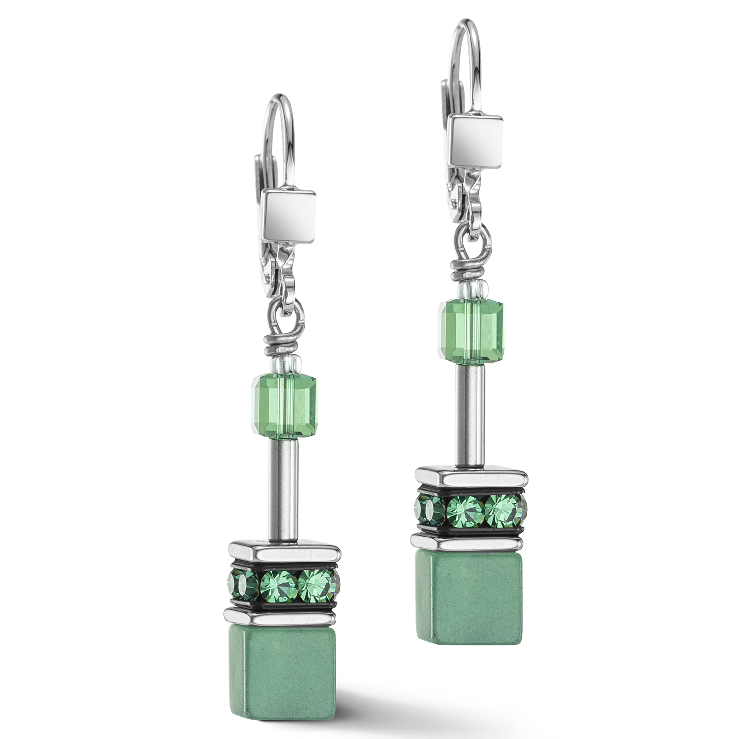 Boucles d'oreilles GeoCUBE® Iconic Precious vert