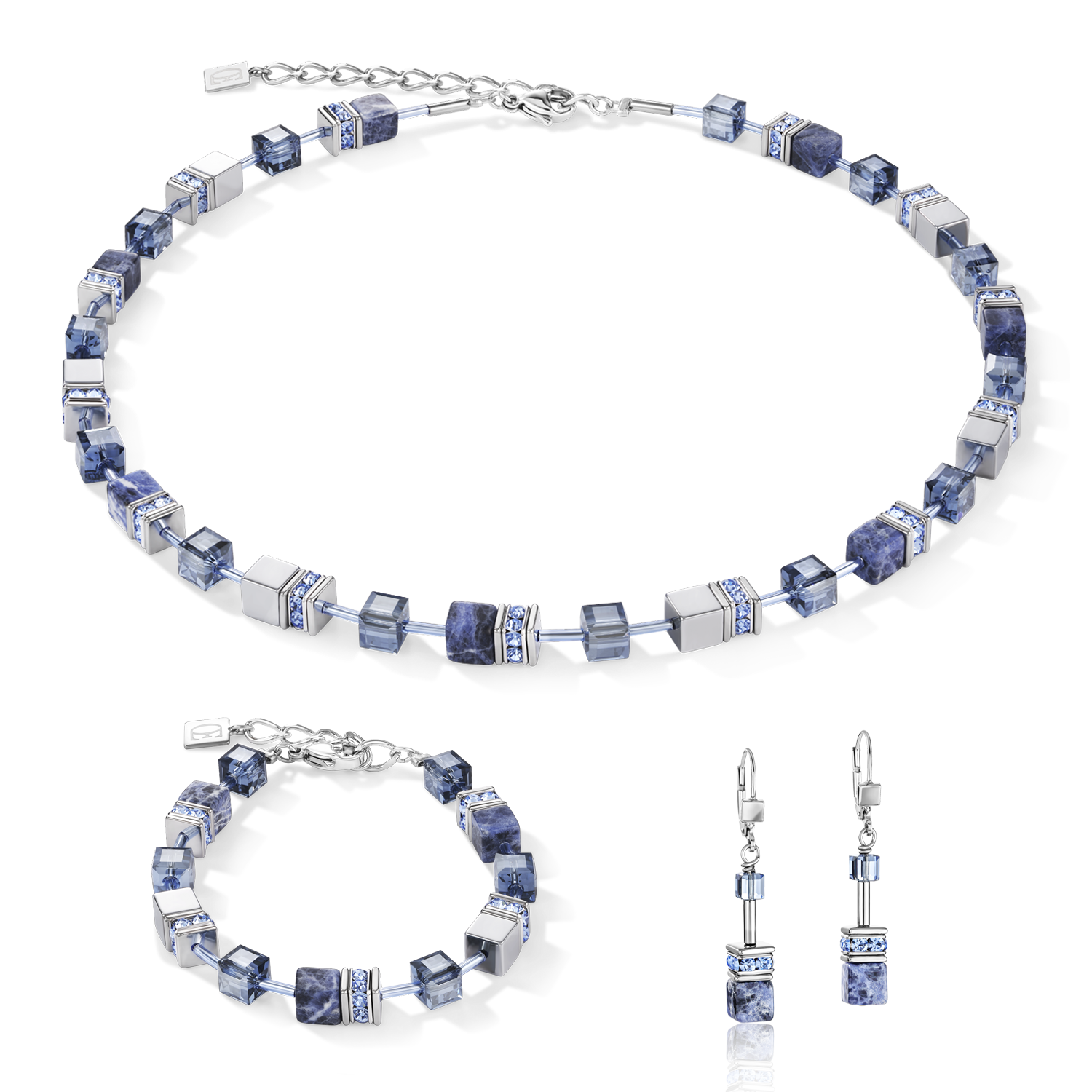 Bracelet GeoCUBE® sodalite & hématite bleu