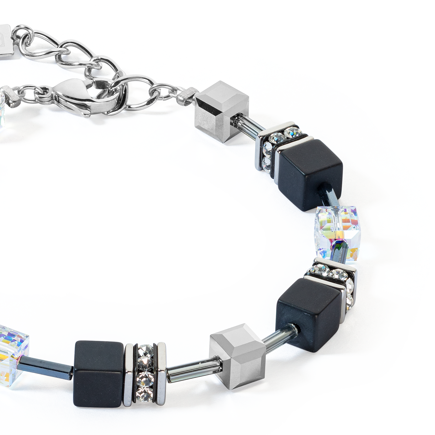 Bracelet GeoCUBE® Iconic Precious Onyx  cristal-noir