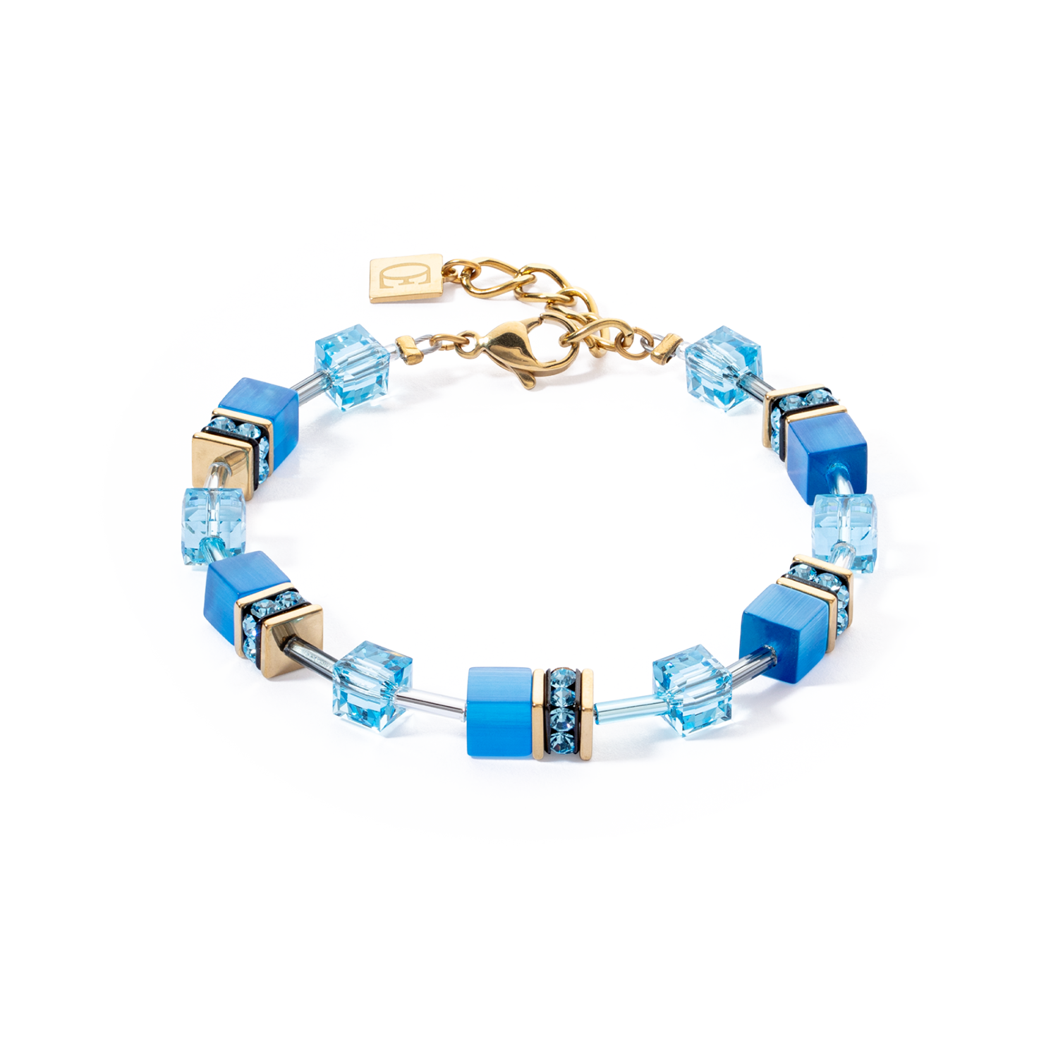 Bracelet GeoCUBE® Iconic Mono Or turquoise