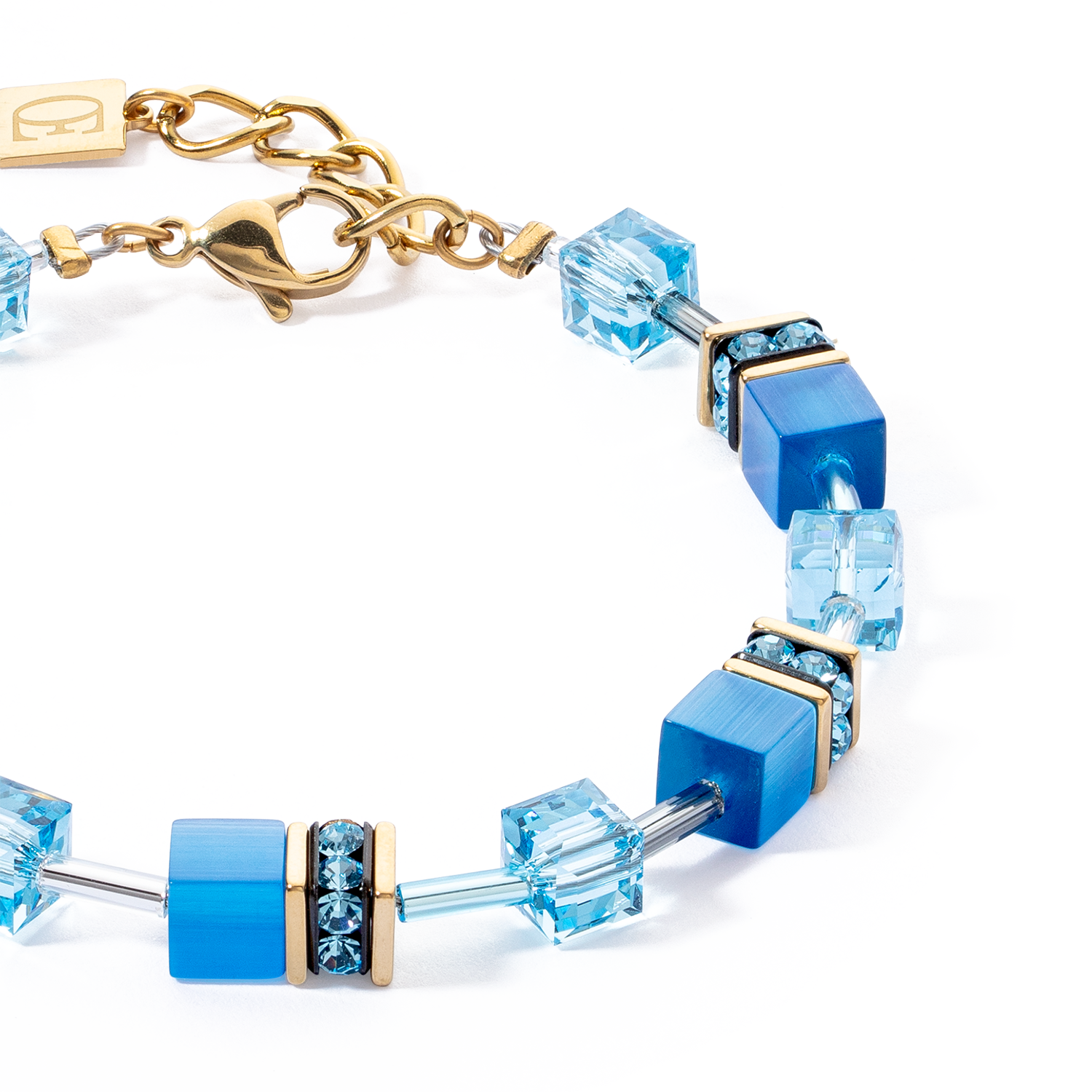 Bracelet GeoCUBE® Iconic Mono Or turquoise